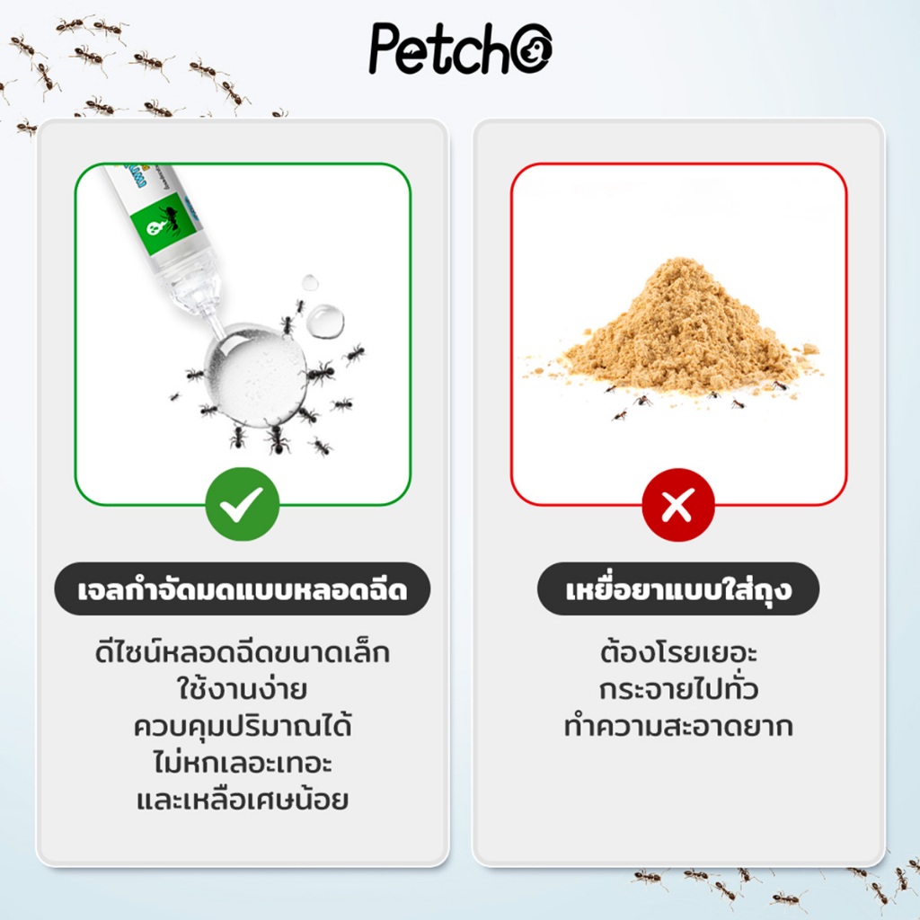 PetStern (Petcho)เจลกำจัดมด แอนติแอนท์ เหยื่อกำจัดมด เจลล่อมด หยดเดียวตายยกรัง 15g ANT BAIT - รูปที่ 5