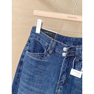S~5XL Jeans for women กางเกงยีนส์สีน้ำเงินเอวสูงโอเวอร์ไซส์ กางเกงขากว้างสุดเทรนด์และแฟชั่น กางเกงยีนส์ลำลองอเนกประสงค์