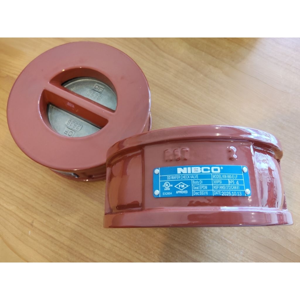 NIBCO wafer check valve UL/FM 300psi size 2"-6"