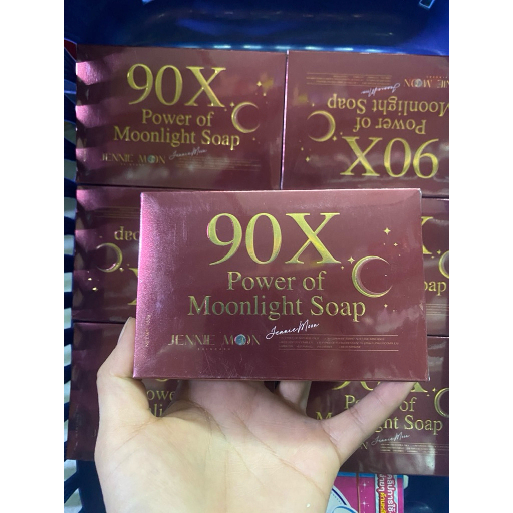 สบู่เจนนี่ มูน กล่องแดง Jennie Moon 90X Power of Moonlight Soap 160g