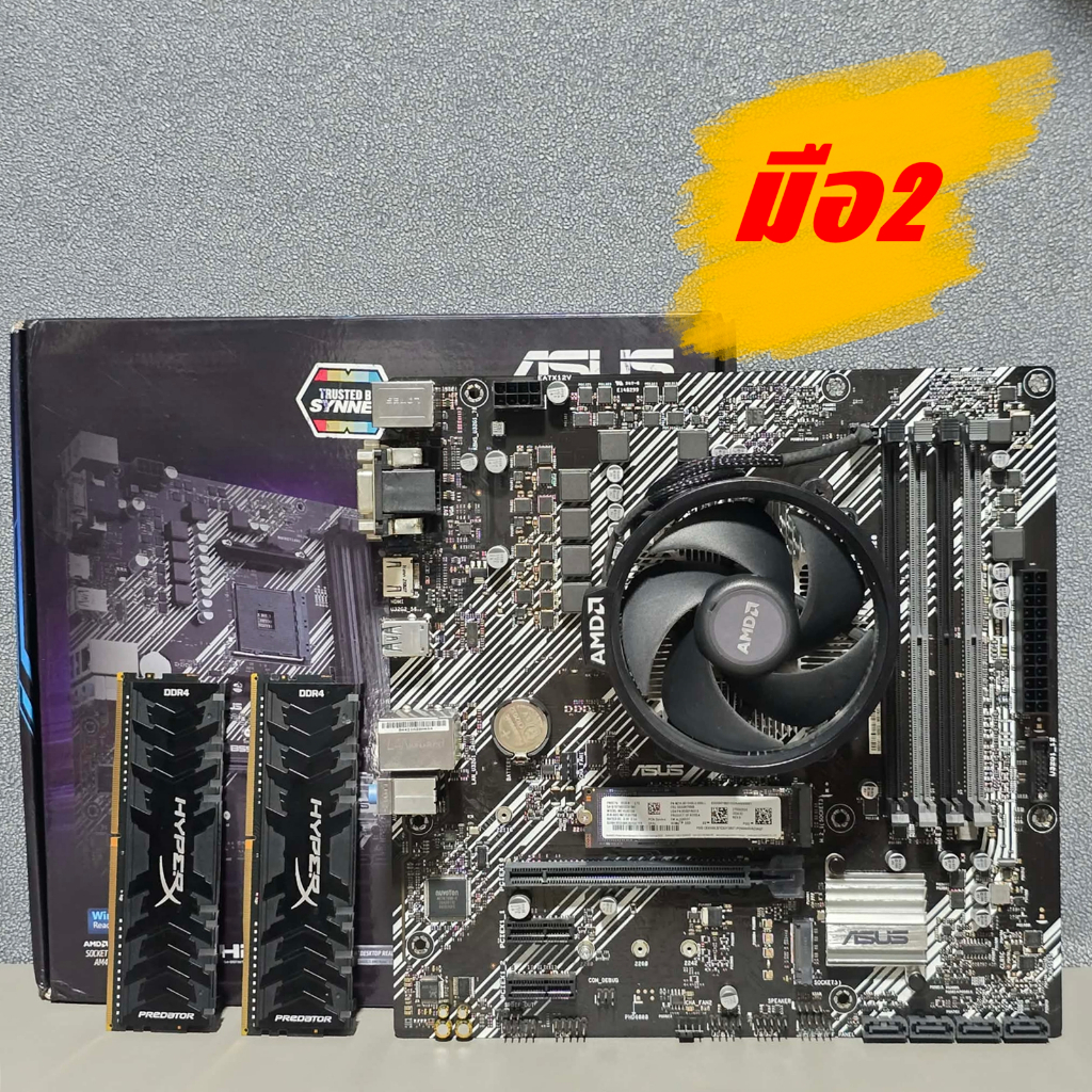 RYZEN 5 3600 + ASUS B550M-K + M.2 500GB SAMSUNG PM9C1E + RAM DDR4 16GB/3200 KINGSTON HYPER X PREDATO