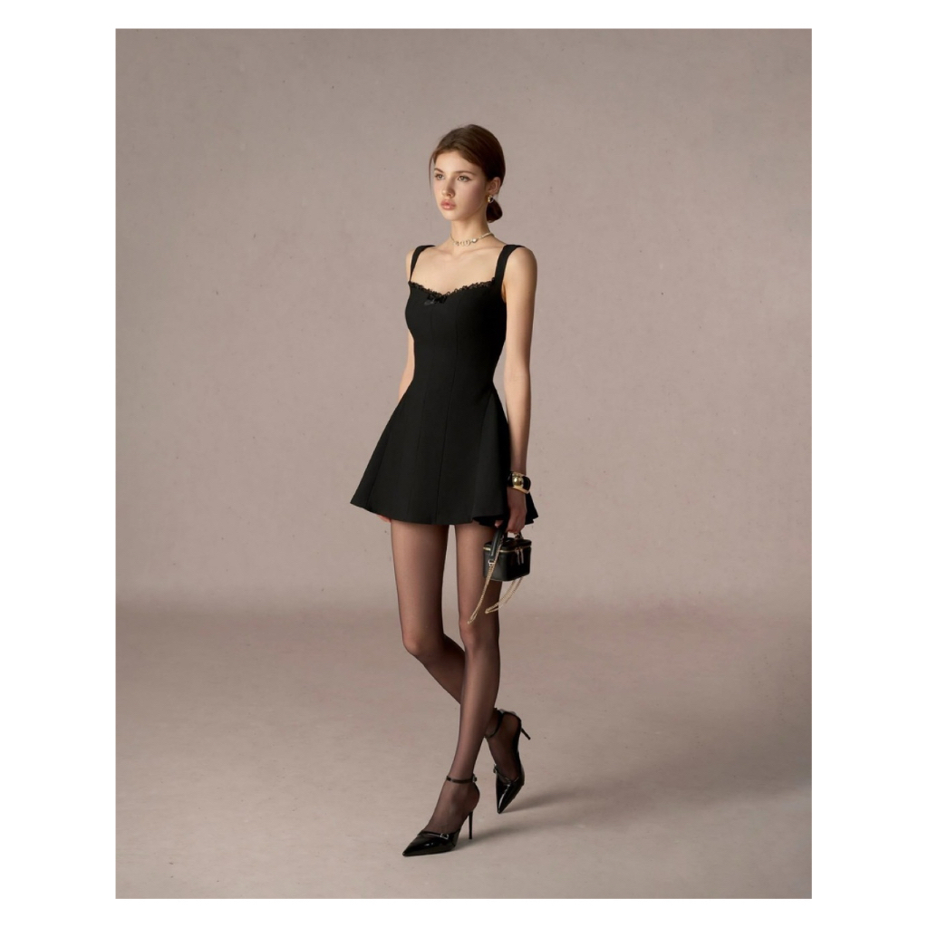 BLACK ALICIA DRESS จากแบรนด์ REDBEAN พร้อมส่งจากไทย