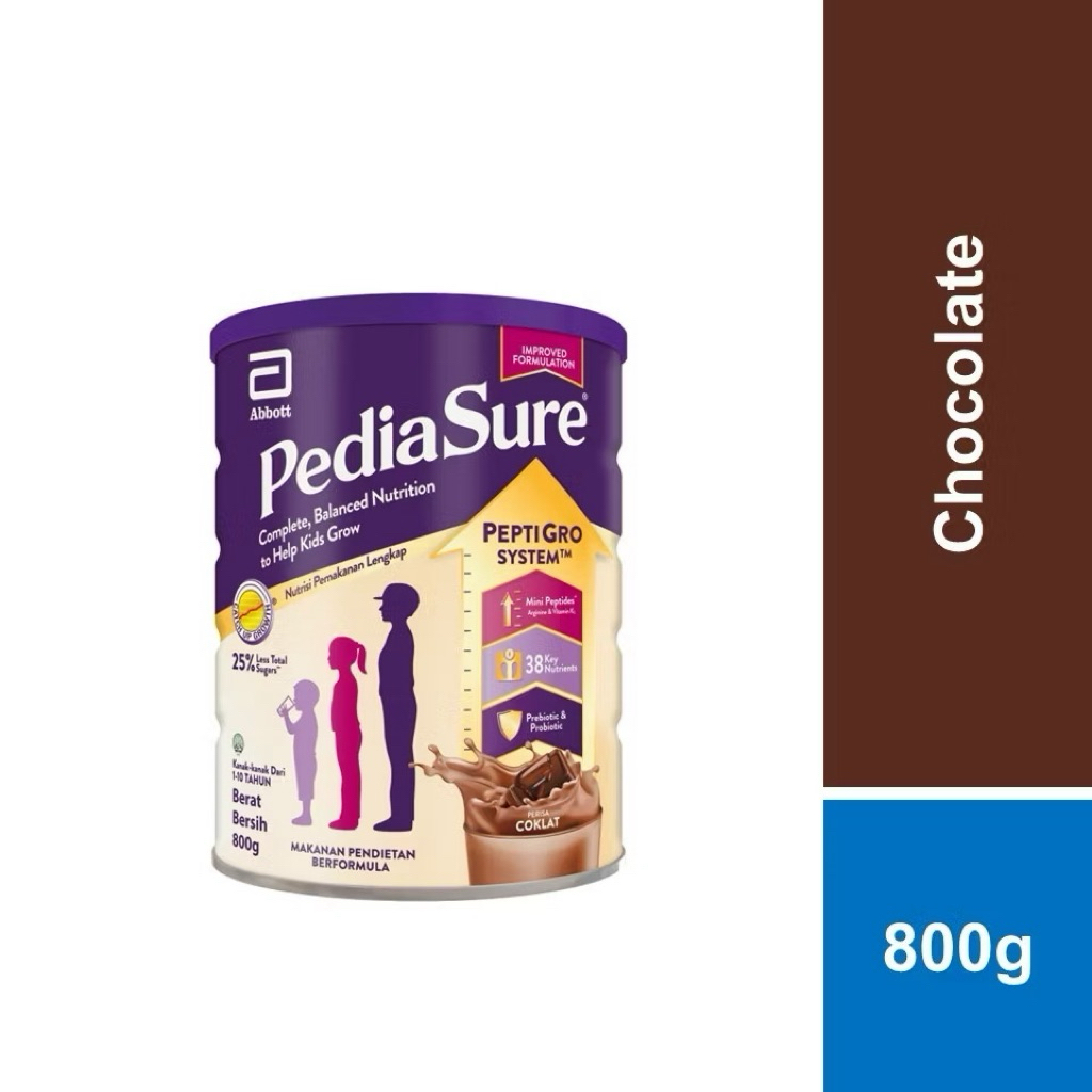 นมผง Pediasure Chocolate 800g นมสำหรับเด็กเบื่ออาหาร กินยาก ช่วยเพิ่มน้ำหนัก เสริมภูมิคุ้มกัน