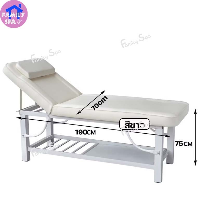 เตียงตรวจโรคทั่วไป เเสตนเลสเเท้ (มาตรฐาน สาธารณสุข-สสจ.) ขนาด 190*70*สูง 75cm รับน้ำหนักได้มากเป็นพิเศษ พนักพิงปรับได้