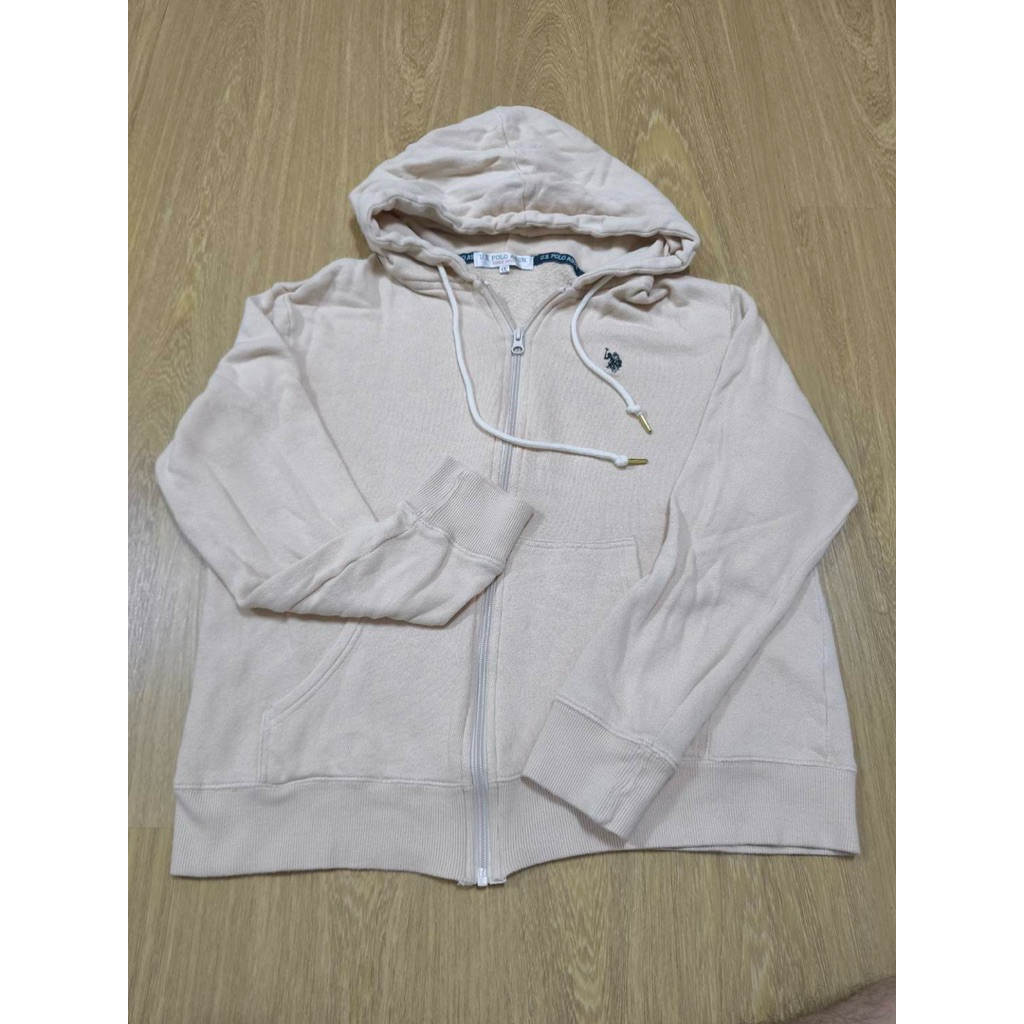 H69 สเวตเตอร์ฮู้ด สีครีม Polo แท้ อก 44 ยาว 23