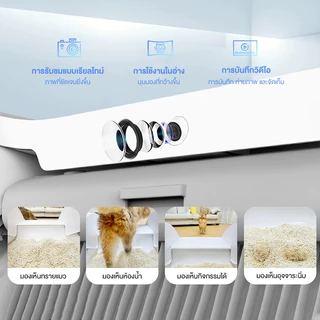 DIGITALPET Automatic cat litter box ห้องน้ำแมวอัตโนมัติ มีกล้อง Tuya Smart Open-top การป้องกันลูกแมว ห้องน้ำแมวอัต