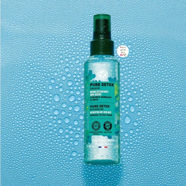 สเปรย์ฉีดผมหอม YVES ROCHER PURE DETOX WITH ORGANIC ALGAE DETOXIFYING ANTI-ODOR MIST 150 ml
