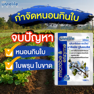 อูเมะไลฟ์ บาซิลัส ทูริงเยนซิส 100 กรัม จุลินทรีย์กำจัดหนอน ป้องกันแมลงกินใบ ป้องกันใบเหี่ยวจากเพลี้ย