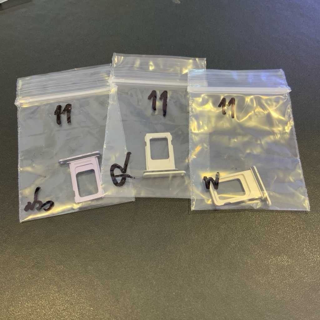 ถาดใส่ซิม การ์ด iPhone 11 ถาด simแท้ แกะอะไหล่เครื่อง ถาด sim card hoder สำหรับ iphone 11