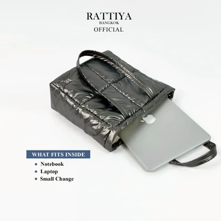 [RATTIYA BANGKOK] Quadra Tote Bag rPET / 2 colors กระเป๋านุ่มนิ่มผ้าRecycled น้ำหนักเบาพิเศษ สะพายไหล่