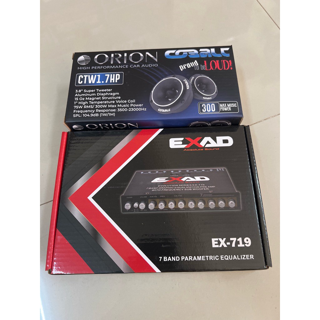 4500บาท ปรี7แบนด์ EXAD รุ่น EX-719 ปรีปรับเสียงติดรถยนต์ พร้อมแหลมจาน