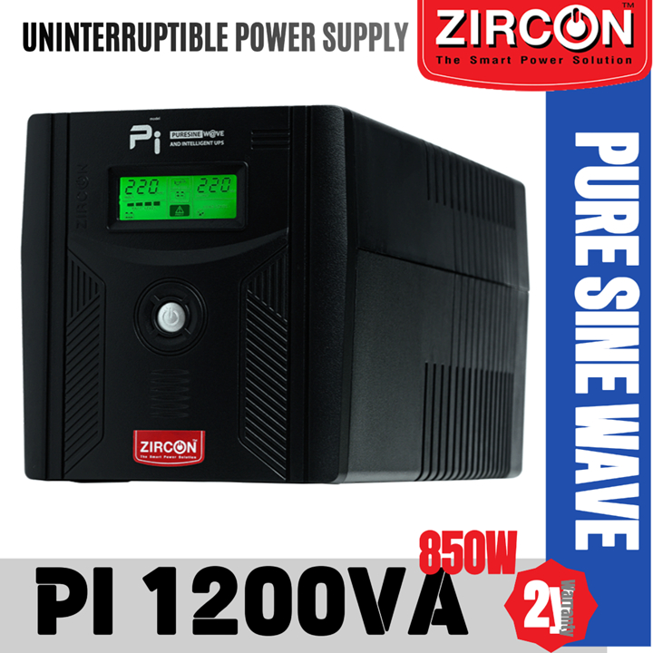ZIRCON PI 1200VA/840W Line Interactive PURE SINEWAVE UPS 2 years warranty