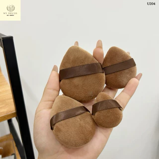 (ส่งด่วน) Makeupbrush พัฟแต่งหน้า พัฟขนนุ่ม พัฟลงแป้งผสมรองพื้น 4 ขนาด U204