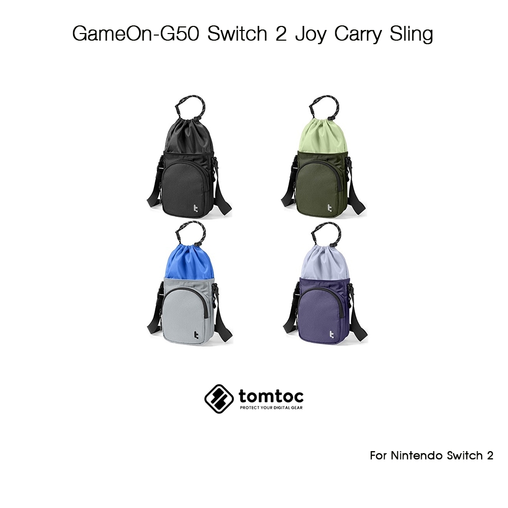 TOMTOC GameOn-G50 Switch 2 Joy Carry Sling กระเป๋าสะพายข้างเกรดพรีเมี่ยมจากอเมริกา สำหรับ Nintendo S