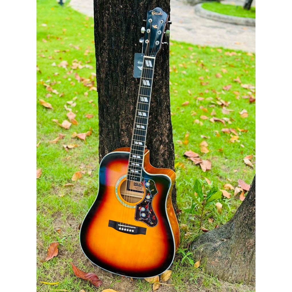 Kazuki นุ่น DLKZ-41C Gen 2สีซันเบริ์ดหล่อๆ ในสไตล์วินเทจยุค 70  มี inlay อันเป็นเอกลักษณ์แห่งยุควินเ