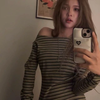 (Zanvis tee) long sleeve stripe เสื้อยืดแขนยาวลายทางผ้าเนื้อนุ่ม ใส่สบาย