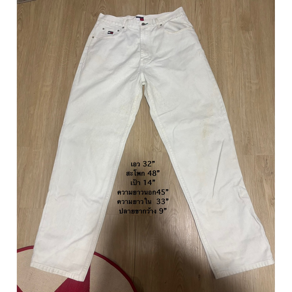 Tommy Hilfiger แท้💯% มือสอง สีขาวครีมๆ