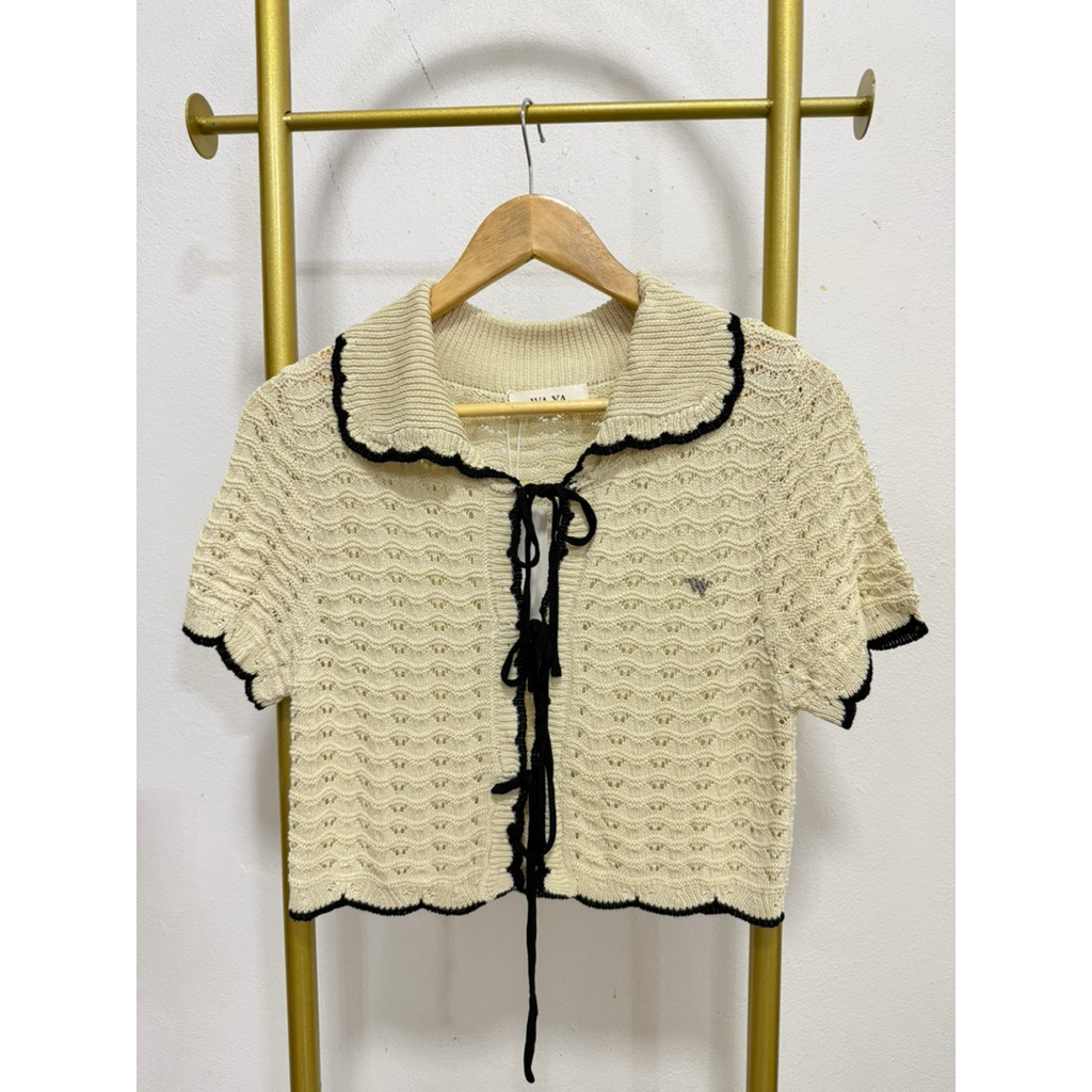 WA YA มือ 1 ป้ายห้อย เสื้อคอปกงานถัก