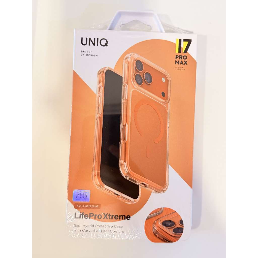 [NEW][ของแท้] Case iPhone 17 Pro Max ใส - Mag safe ลายสีส้ม