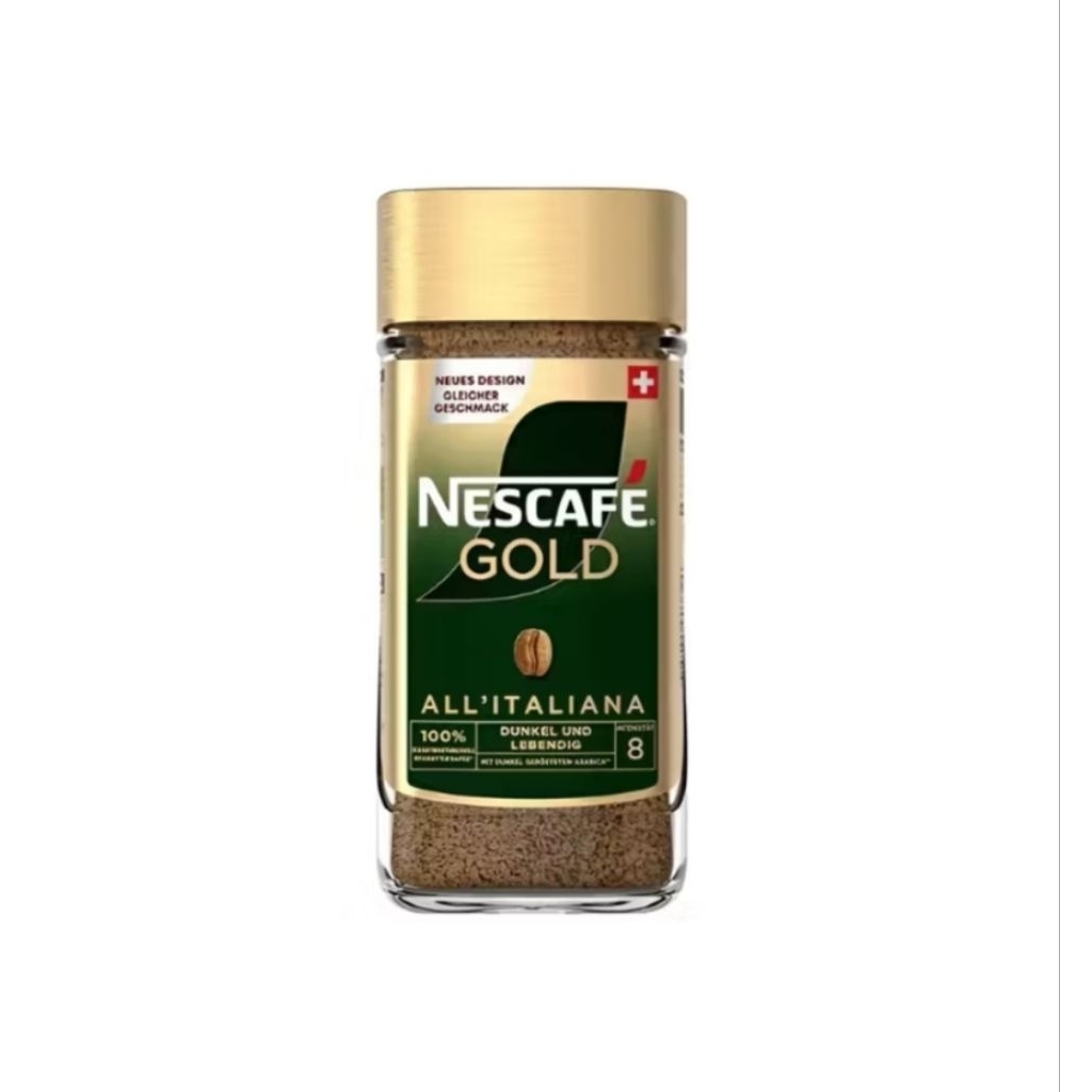 Nescafe' Gold All่'ltaliana เนสกาแฟ โกล์ด รสเข้มข้น/กลิ่นหอมมาก ขนาด200 กรัม ผลิตจากสวิสเซอร์แลนด์
