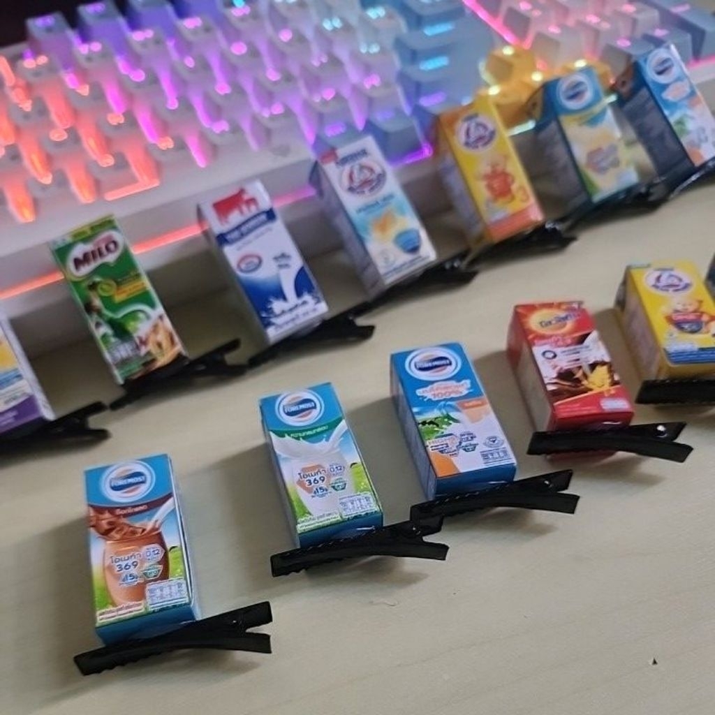 กิ๊บกล่องนม สุดน่ารัก ตะมุตะมิ พร้อมส่ง เลือกแบบได้เลย