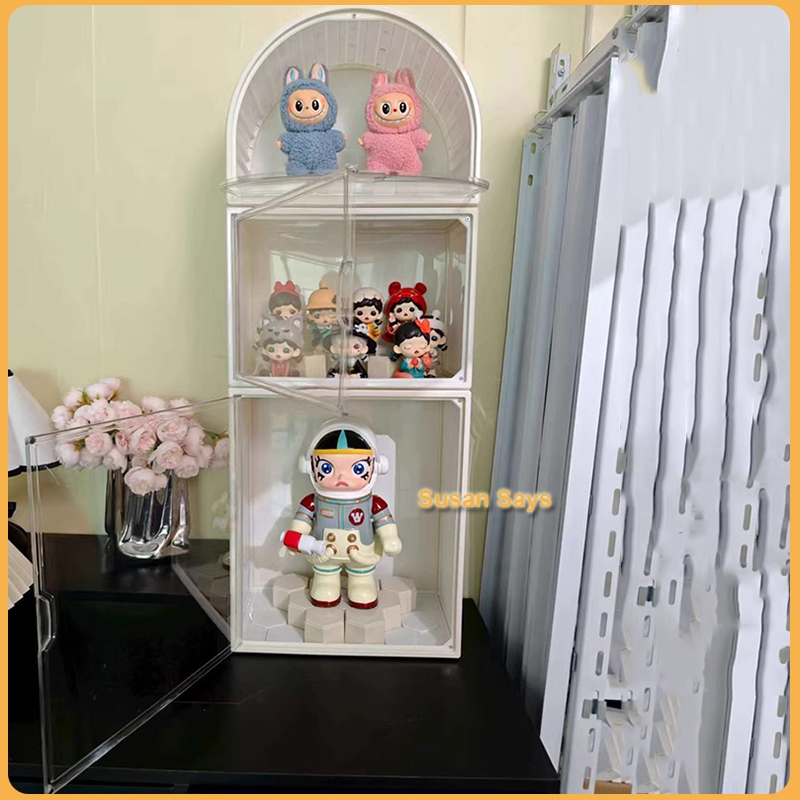 กล่องโชว์โมเดล ตู้โชว์ตุ๊กตา ตู้เก็บโมเดล ที่เก็บของสะสมart toy อะคริลิคใส ฟรีแผ่นรองด้านใน - รูปที่ 7