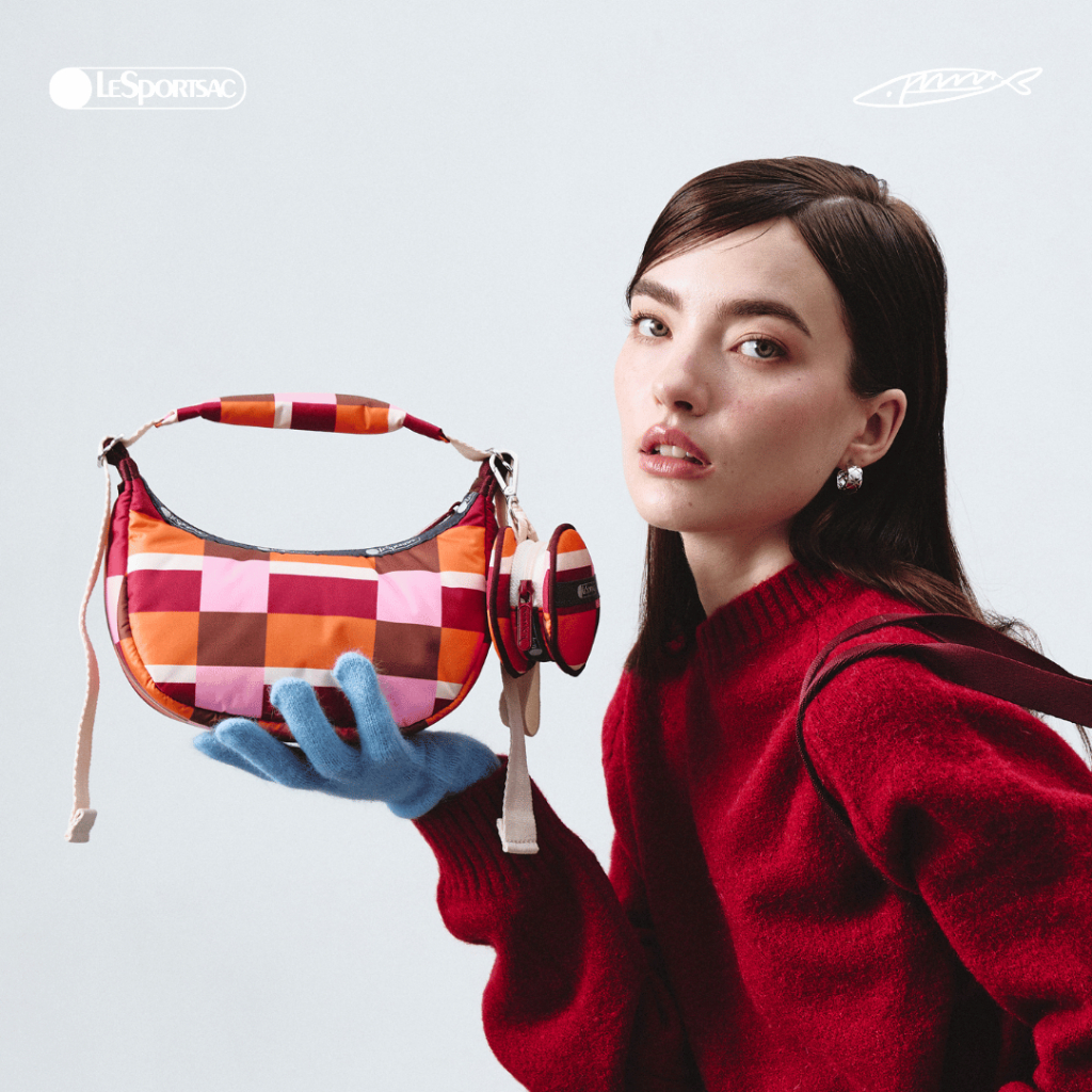 LeSportsac Gy Mini Crescent Hobo bag กระเป๋าถือ กระเป๋าสะพายข้างใบเล็ก  style 1271 LeSportsac x Sardine