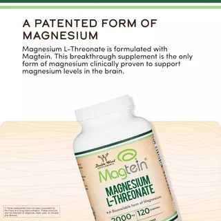 Double Wood Magnesium L-Threonate 120 Capsules แมกนีเซียมแอล-ทีโอเนต magtein การนอน ผ่อนคลาย