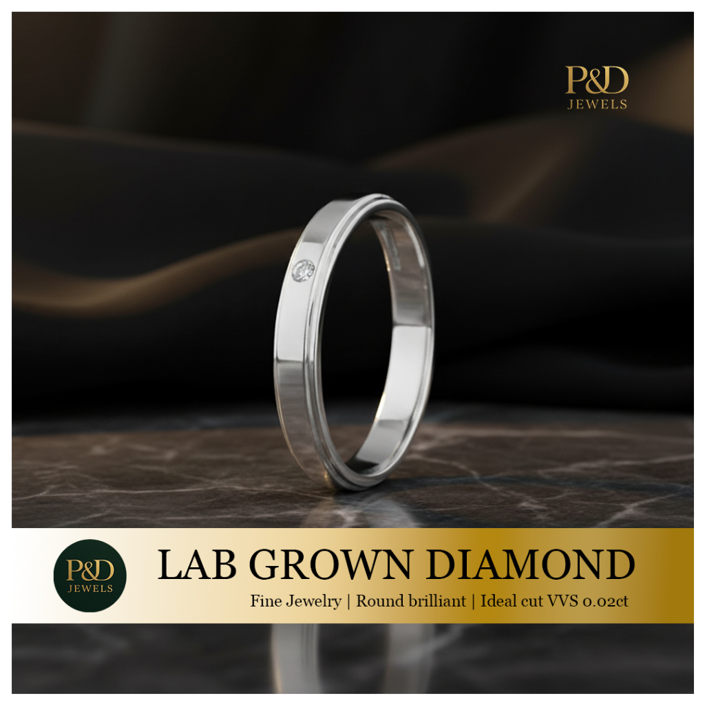 Prime ring แหวนเพชรแท้ Lab grown ขนาด 0.02ct ทอง 9K by P&D Jewels