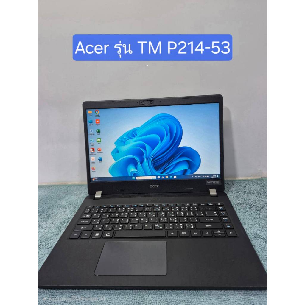 โน๊ตบุ๊ค Acer รุ่น Travelmate P214-53 (i5 Gen11)* DDR4  8 GB/NVMe 256  GB.*สินค้ามือสอง พร้อมใช้งาน 