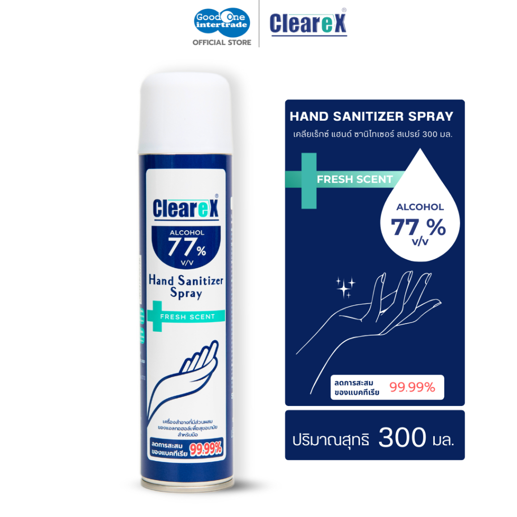CLEAREX เคลียเร็กซ์ แฮนด์ ซานิไทเซอร์ สเปรย์ 300 มล.