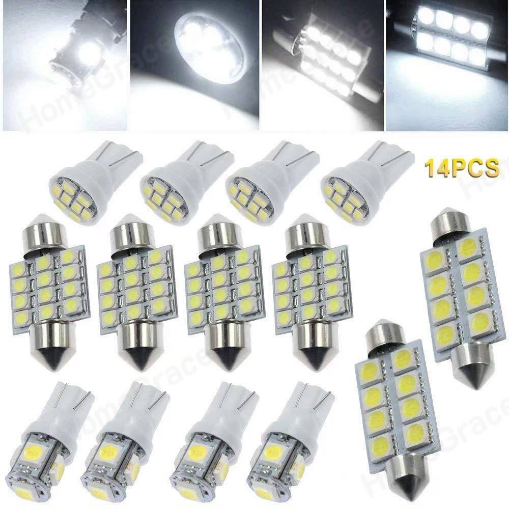 หลอดไฟหรี่ LED 5SMD สว่างพิเศษ T10 1.5W สำหรับมอเตอร์ไซค์ รถยนต์ 14pcs