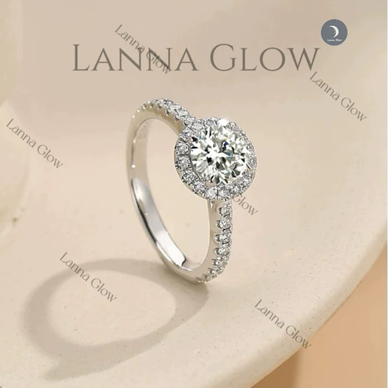 Lanna Glow แหวน เงินแท้ 92.5 เพชรสวิส(CZ) แหวนคู่ แหวนแต่งงาน แหวนผู้หญิง แหวนเพชร แหวนปรับขนาดได้