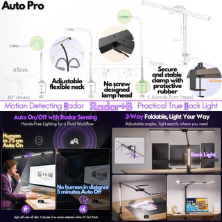 Quntis Desk Series LED Smart Linear Lamp โคมไฟโต๊ะทำงาน ปรับแสงอัตโนมัติ ถนอมสายตา ไฟอ่านหนังสือ ไฟสตูดิโอ ไฟสถาปัตยกรรม