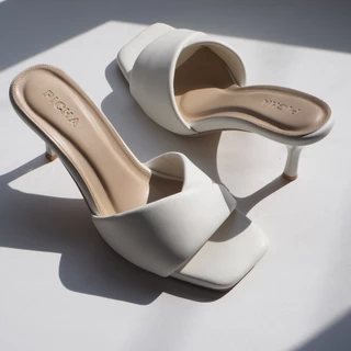🎟️รุ่น MANGO🎟️ รองเท้าส้นสูง ผู้หญิงแฟชั่น ส้นสูง 3 นิ้ว หนังนุ่มมาก ไม่กัดเท้า ไม่ยุบตัว ดีเทลพับเก๋ๆ PICHA SHOES