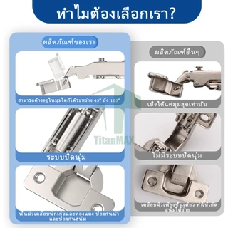 （2ตัว/ชุด）บานพับถ้วย ไฮโดรลิค สแตนเลส ​​บานพับซ่อนภายใน​​ ทับ/กลาง/ในขอบ ปิดนุ่มนวล ​​บานพับตู้​​ พร้อมสกรูน็อต