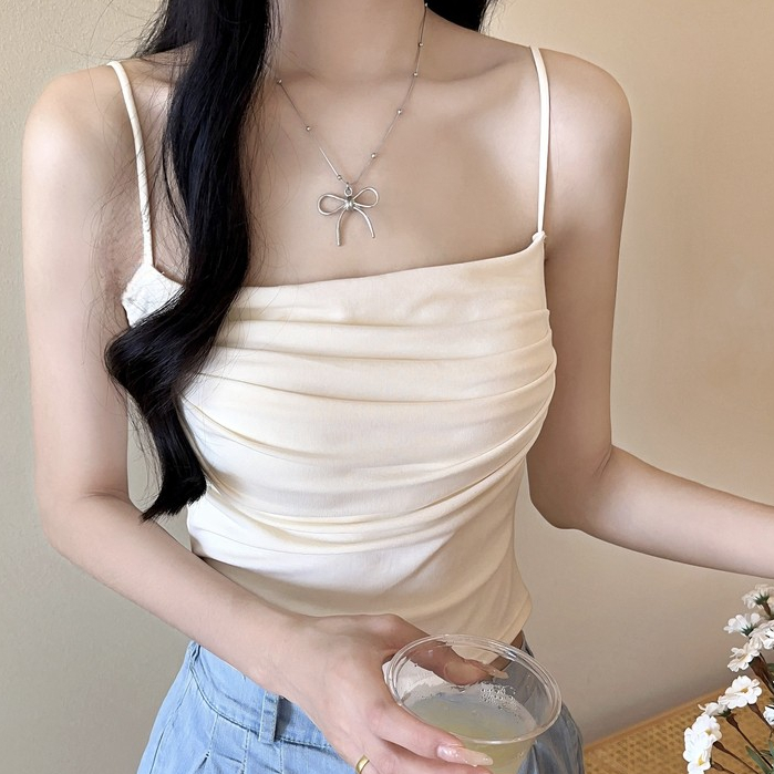 เสื้อกล้ามผู้หญิง แขนกุด เข้ารูป ผ้านิ่มเด้ง ลำลอง สไตล์เกาหลี