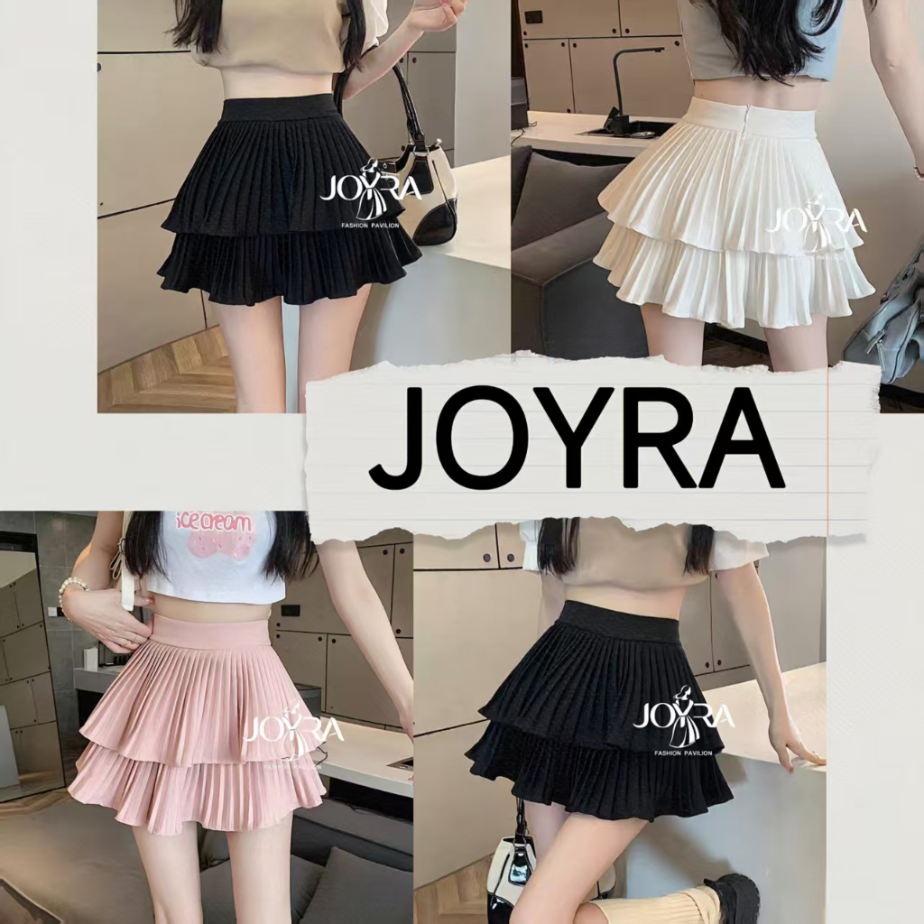 พร้อมส่ง กระโปรงเอวสูง ผ้าพลีท จีบรอบตัวมีซับในบางๆ Clothing ผู้หญิง