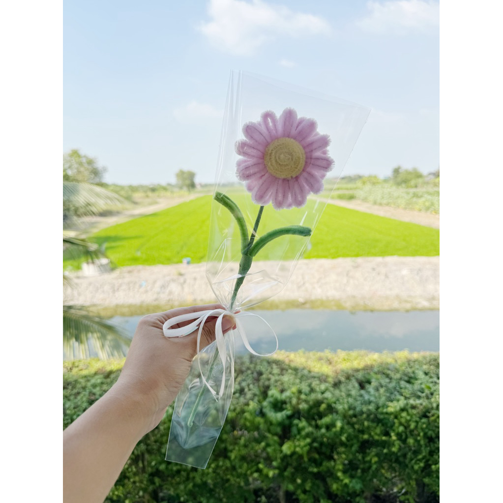 ดอกเดซี่ หน้ากว้าง 8 cm – ดอกไม้ลวดกำมะหยี่ – โปรปัง