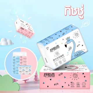 ทิชชู่แบบดึงทิชชู่ฟามิงโก้ กระดาษเช็ดหน้า ดึงไม่เป็นขุย ไม่ใ…