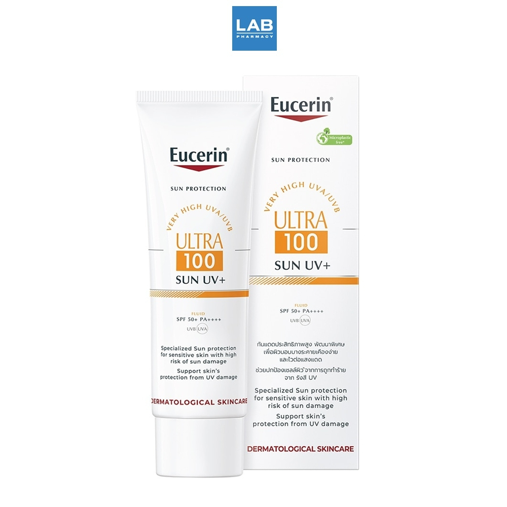 Eucerin Sun Ultra 100 UV+ 80ml ยูเซอริน ซัน อัลตร้า 100 ยูวี+ 80 มล. กันแดดสำหรับผิวหน้า