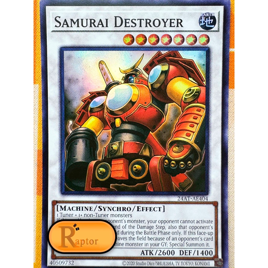 24AT-AE404 : Samurai Destroyer [Super Rare] (Yu-Gi-Oh! Asia English : ลิขสิทธิ์แท้) - [RaptorzCards]