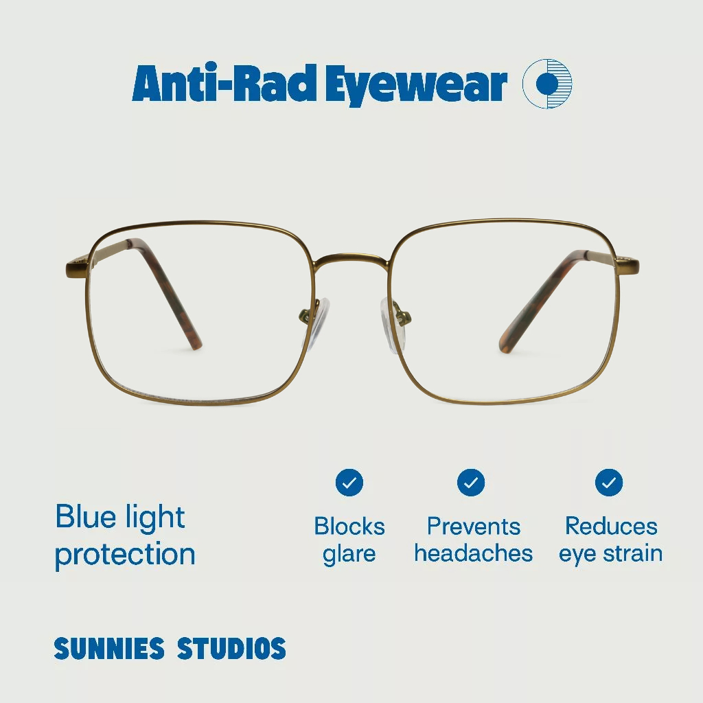 Sunnies Studios Anti-Rad Vito (แว่นตากรองแสงสีฟ้าและโฟโตโครมิก ไม่มีค่าสายตา)
