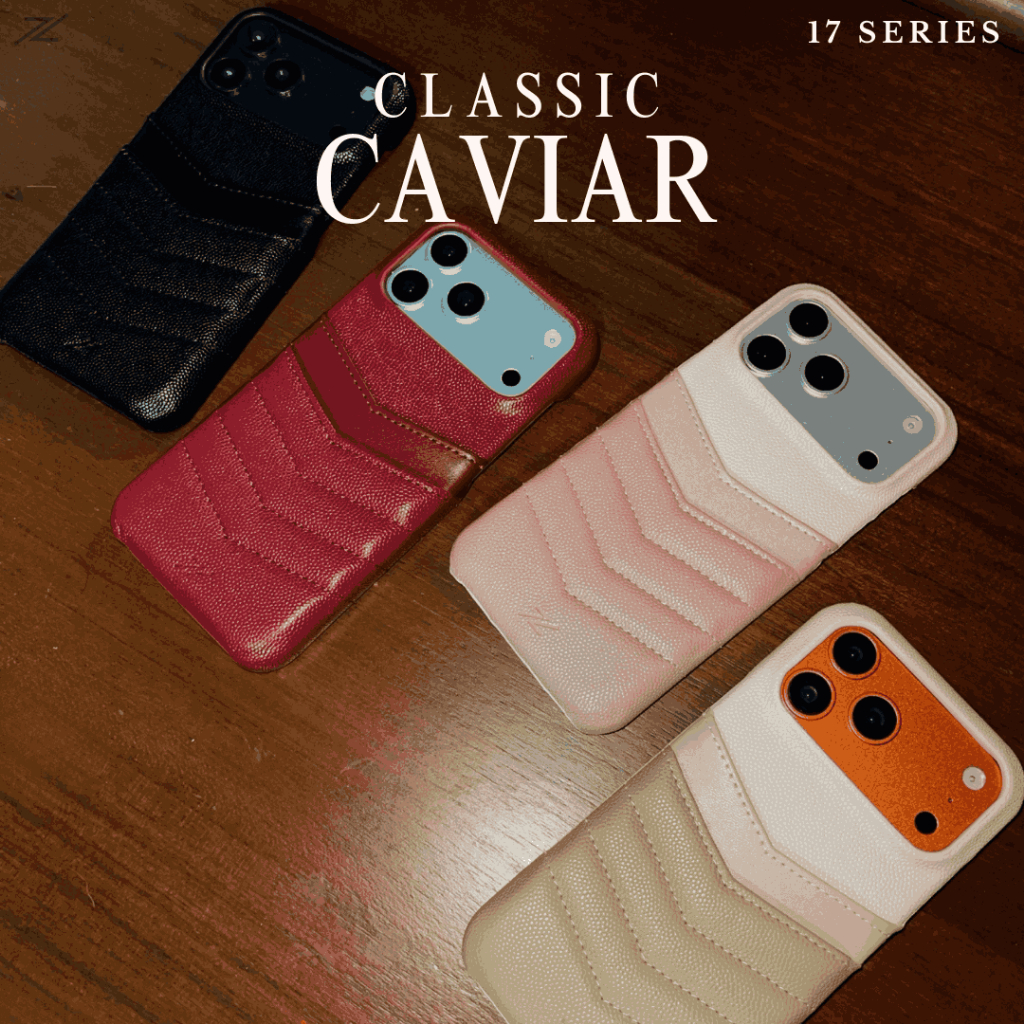 ZENE - (17 Series) Classic Caviar เคสหนังคาเวียร์ใส่บัตร สัมผัสนุ่มมือ  Z04