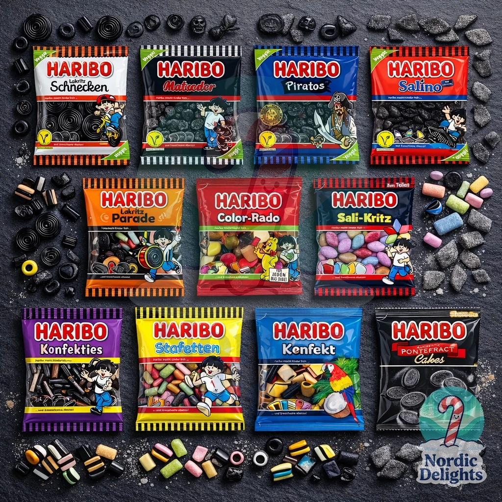 Haribo German Licorice Candy Variety Salty & Sweet/ฮาริโบ้ เยลลี่ชะเอมเทศรวมรส ลาคริดซ์เค็มหวาน นำเข้า Lakritz Lakrits