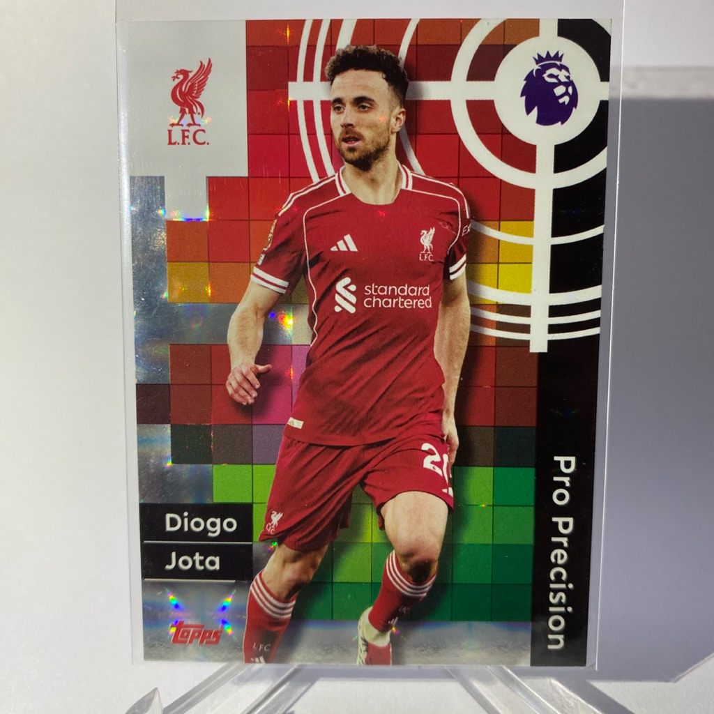 การ์ดนักฟุตบอล DIOGO JOTA, LIVERPOOL, PRO PRECISION, TOPPS 2025, (ตำหนิมุมล่าง-ซ้าย)