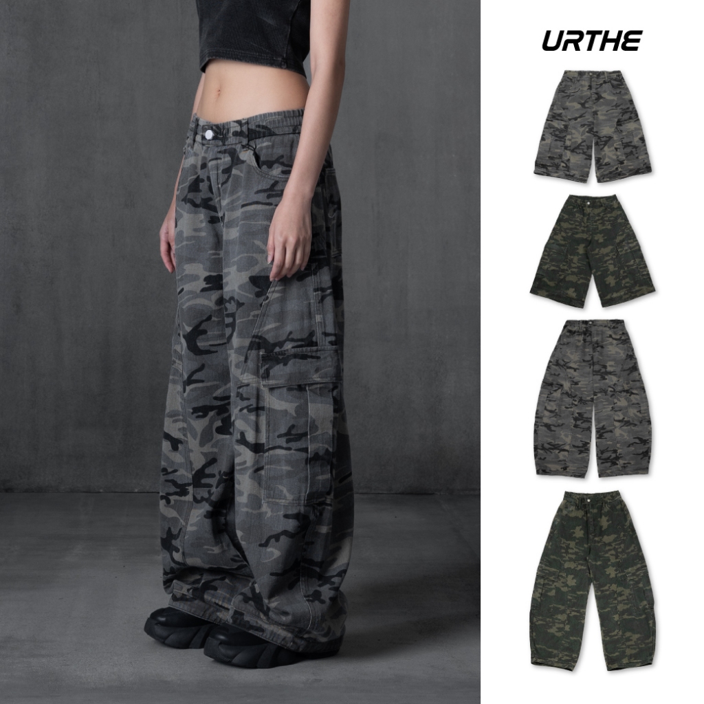 URTHE - กางเกง ลายพราง รุ่น PHANTOM CAMO TROUSERS