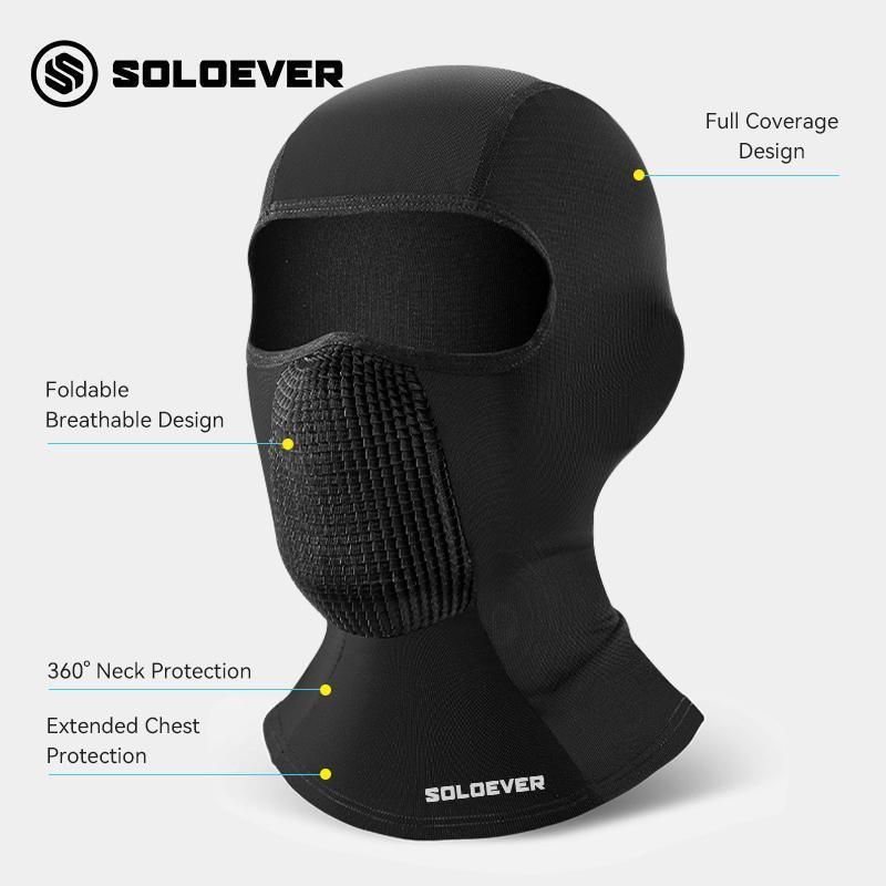 SOLOEVER โม่งคลุมหัว UP ป้องกันแสงแดด UV400 หน้ากากเต็มใบตาข่าย ระบายอากาศได้ดี