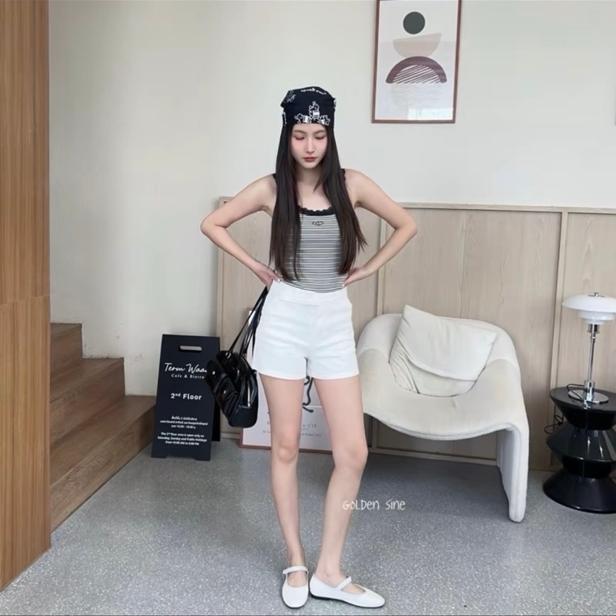 Acasey กางเกงยีนส์ผู้หญิง ขาสั้น ผ้ายืด Rebel Short แต่งเข็มขัด ผ้านิ่มไม่แข็ง ไซส์ S – XL ราคา ถูกที่สุด ดีลบีเคเค แกลเลอรีภาพที่ 5