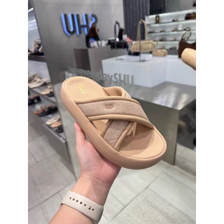 SHU Marshmallow Glitz Cross สินค้าใหม่มือหนึ่ง ความสูง 2นิ้ว รองเท้าแตะ [โค้ดแฟชั่นลด 30%]